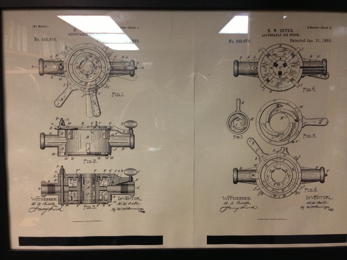 Original Oster Patent Closeup